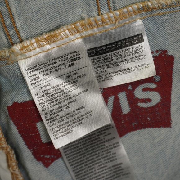 Levi's Denim Trucker Vest Mens XL Light Blue Sleeveless Type 3 Jean Jacket - Picture 7 of 13